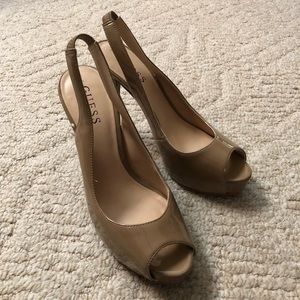 GUC Guess Patent Platform Heels, 7
